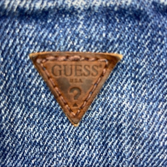 GUESS Los Angeles Mom Shorts Logo 5 Pocket High Rise Waist - Picture 3 of 9